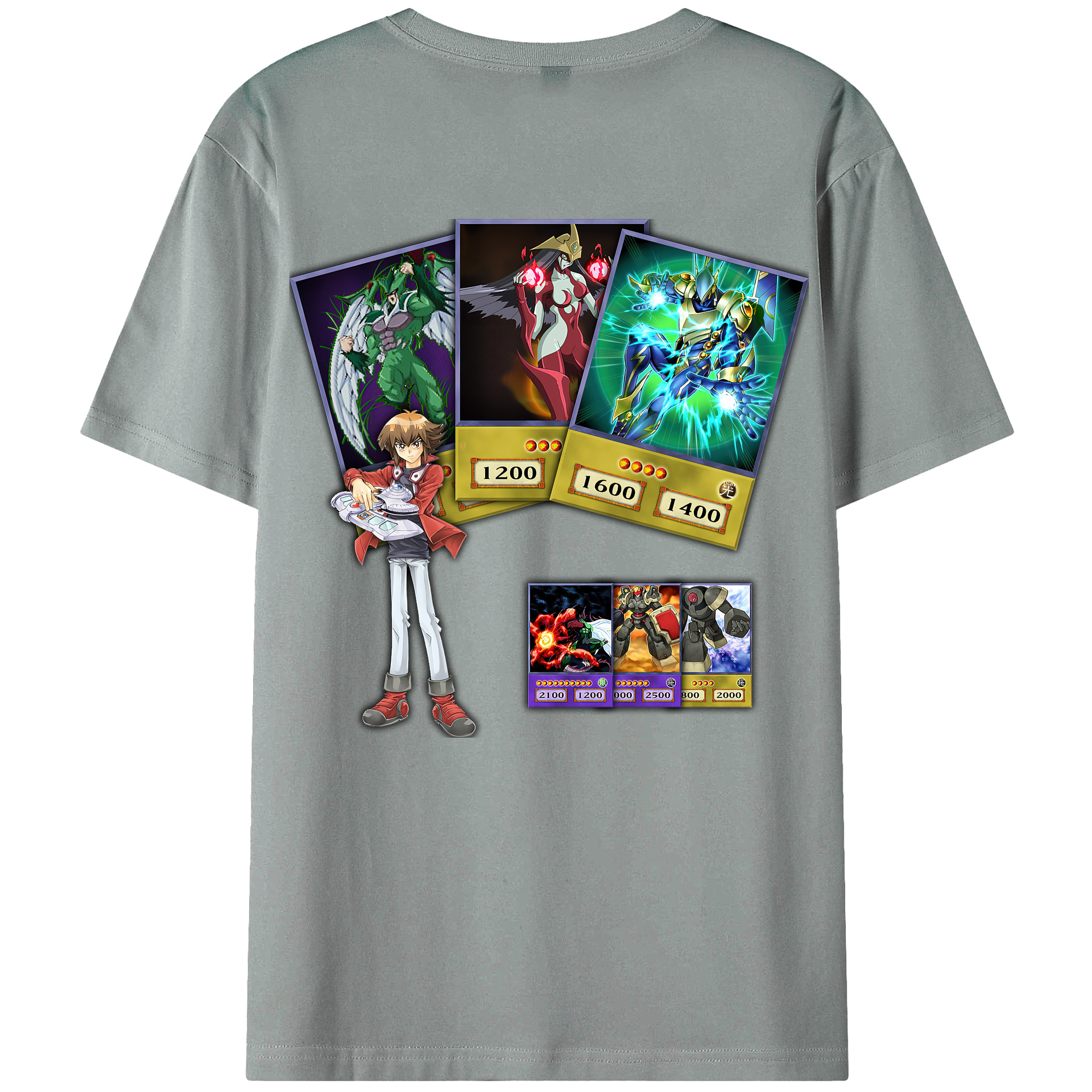 （画像用） 遊☆戯☆王 Yu-Gi-Oh! 綿100％ メンズ半袖Tシャツ（バックプリント） 通気性